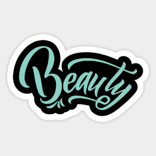 'Beauty' Women's Achievement Shirt Sticker